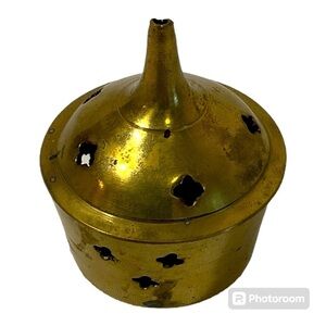 Vintage incense burner solid brass
